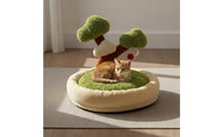 Multifunctional Cat Nest Soft and Comfortable Tree Shaped Cat Bed Interactive Play Toys for Kittens
