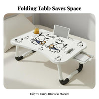 Space Saving Laptop Bed Table Multi-Purpose Foldable Lap Desk Multifunctional for Students, Distant Workers, Dormitory, Bedroom, Travel