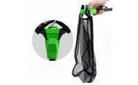 Portable Aluminum Alloy Fishing Mesh Implement-Button Folding Foldable Triangular Landing Net for Anglers, Fishermen