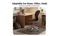Adjustable Height Wheeled Study Chair 360-Degree Swivel Rolling Mesh Chair Breathable Backrest Office Furniture Thick Padded Seat for Students, Telecommuting Workers, Adults, Dorm Room, Workspace