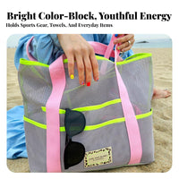 Mesh Tote Korean Design Waterproof Swim Bag Multifunctional Large Utility Tote for Beach Enthusiast S, Vacati Single Rs, Swimming, Travel