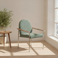 Upholstered Dining Chair Comfortable Upholstered Armchair Supportive Dining Chair for Bedroom
