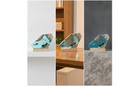 Decorative Resin Lamp with Wood Base Artisanal Wood Resin Lamp Unique Light with Wooden Base Compact for Gift Shoppers, Bedside Table
