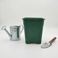 Square Planter Box, Recycled Heavy Duty Outdoor Container with Feet, Smooth Floor Standing Indoor Planter