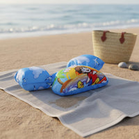 Non-Inflatable Kids Swim Vest with Arm Wings Cartoon Print Children's Puddle Floater Toddler Floaties Vest for Toddlers, Beginners, Beach, Water Park