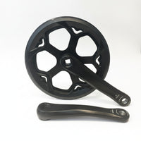 Crankset with Paired-Guard Chainring Chainwheel Strong Crank Arm for City Riding