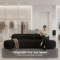 CurvedShaped Settee French Retro design Sofa Small Space accommodating Couch for Business Owners, Interior Designers, spa lounge, Boutique, Living Room