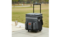 Rolling Chiller Bag Insulated Soft Chiller with Wheels Water Resistant Rolling Ice Chest for Travel
