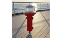 LED Marine Beacon Light High Visibility Solar Powered Boat Light Long Battery Sun-Powered Fishing Net Marker for Boaters, Fishermen, Boating