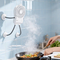 Handheld USB Robot Fan Multifunctional Suction Cup Fan 3 Speed Settings Personal Appliance Quiet Operation for Kitchen