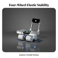 Automatic Return Fitness Wheel Non-Slip Wheels Automatic Return Ab Wheel Anti-Rollover Design Elbow Support Core for Beginners, Home Gym