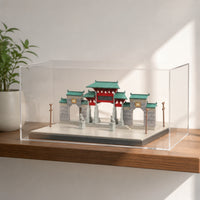 Miniature Temple Entrance 1:64 Scale Temple Model Detailed Scenic Model with Base for Collectors