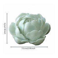 Double Use Celadon Lotus Incense Base Long-Lasting Lotus Flower Incense Holder Artisanal Design Accessory Easy to Clean for Meditation Practitioners, Mindfulness Enthusiasts, Tea Room, Office Desk