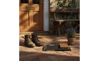 Cast Metal Boot Mat Weather Resistant Cast Iron Doormat Non-Slip Vintage Boot Mat for Gardeners, Front Door, Garden