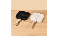 Four-Cavity Frying Even-Heating Pan Heating Multi-Cavity Pancake Griddle Comfortable Grip 4-Cup Egg Cooker Pan for Families, Kitchen, Rv