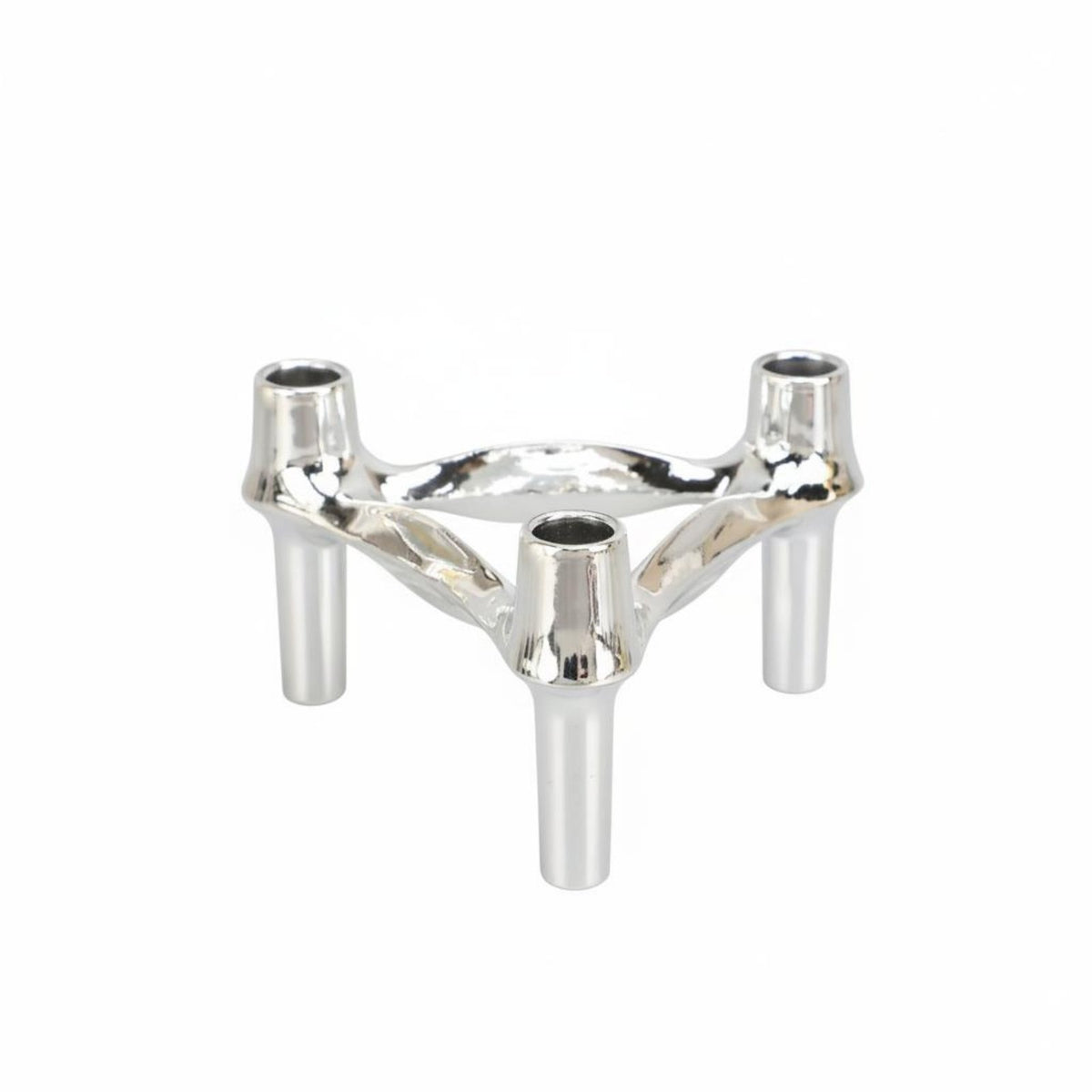 Light Luxury Design Tripod Taper Candle Holder Creative Centerpiece Modular Candle Holder Alloy Construction Stackable Candlestick for Restaurant, Tabletop, Wedding