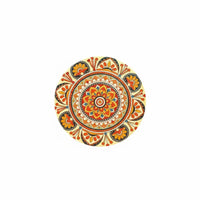Bohemian Ceramic Coaster Heat-Resistant Bohemian Design Cup Mats Housewarming Gift Mandala Pattern Drink Coasters for Tea Table, Office
