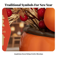 Fortune Fruit Table Decor Festive Atmosphere Chinese New Year Good Luck Ornament Traditional Symbols Chinese New Year Decoration Kit for Entryway