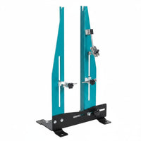 Adjustable Width Cycle Truing Stand Space Saving Mountain Bike Wheel Truing Stand Foldable Structure Bike Wheel Calibration Tool Easy to Assemble for Mechanics, Workshop, Garage
