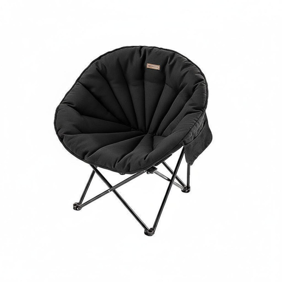 Comfortable Portable Moon Lounge Chair Sturdy Frame Moon Chair Heavy Duty Outdoor Furniture Side Pocket for Camping, Fishing, Picnic