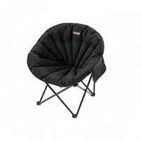 Comfortable Portable Moon Lounge Chair Sturdy Frame Moon Chair Heavy Duty Outdoor Furniture Side Pocket for Camping, Fishing, Picnic
