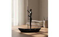 Human Figure Sculpture Sleek Tabletop Statue Decorative Figurine for Bookshelf, Study