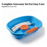 In-Bed Hair Washing Basin Comfortable Neck Rest Bedside Hair Washing Basin With Drain Hose Portable Shampoo Bowl for Bedridden Patients