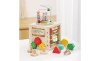 Fine Movement Skills Educational Activity Cube Early Learning Multi Activity Cube Safe Materials Bead Maze Toy Rounded Edges for Daycare, Preschool