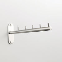 Rustproof Stainless Steel Hook Screw-in Wall Hook Strip Space-Saving Wall-Mounted Hanger with Hooks Long-Lasting for Bathroom
