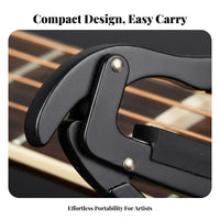 Guitar Capo Compact Design Quick Change Capo Metal Construction Fretboard Clamp for Beginners, Live Performance, Music Class