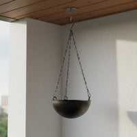 Metal Hanging Plant Pot Indoor Outdoor Round Hanging Basket with Chain for Patio