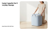 Textile Storage Bag High Capacity Foldable Textile Storage Bag Water-Resistant-Resistant Zippered Quilt Container for Families, Renters, Moving