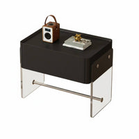 Italian Inspired levitating Nightstand Minimalist & aesthetic levitating Single-Drawer Table Rainbow Effect Front Bedside Cabinet Space Saving for Design fans, residents, partners, Apartment, Home, Living Room, Hallway