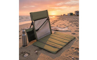 Padded Folding Seat Backrest Mat 600D Oxford Cloth Foldable Chair Mat Aluminum Alloy Camping Sit Cushion Carrying Bag