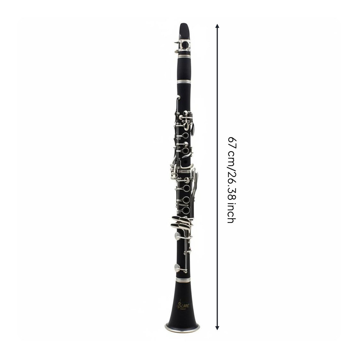 B Flat Tuning Bakelite Clarinet Exam Use 17-Key Clarinet Nickel Plated Woodwind Instrument Long-Lasting for Beginners, Students, Adult Learners, Music Lessons, Practice