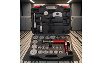 27 Pieces Disc Brake Pad and Caliper Service Tool Kit Heavy Professional Brake Caliper Tool Set with Storage Case Portable for Home Mechanics