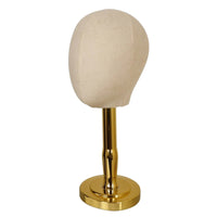 Cloth-coveredCovered Head Mannequin with Stand Smooth Hat Display Stand Compact Hat Display Head Stable for Boutique Displays, Dressing Tables