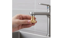 Metal Washing Machine Faucet Connector Leak-Proof Threaded Tap Adapter Universal Connector with Sealing Seal Knurled for Homeowners, Plumbers, Laundry Room, Garden