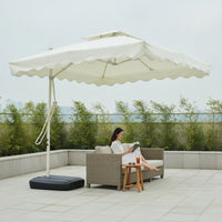 Cantilever Patio Umbrella Two-Top Patio Umbrella Vented for Garden, Poolside