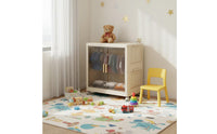 Easy Assembly Foldable Storage Cabinet Large Capacity Folding Storage Cabinet with Doors Portable Collapsible Closet with Doors Formaldehyde-Safe for Children, Students, Bedroom, Dorm Room, Bathroom