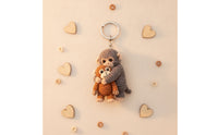 Handmade Crochet Monkey Keychain Adorable Monkey Keychain with Metal Loop Playful Accessory Decorative for Animal Lovers