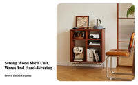 Multi-Functional Low configurable Cubby Shelf Large Capacity bookshelf Stable frame bookshelf Vintage and aesthetic for Apartment Dwellers, Interior Design fans, Living Room, Entryway, Home Office, Playroom