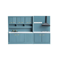 2 Pieces Dollhouse Kitchen Set with Sink Modular for Collectors, Hobbyists