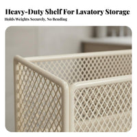 Over the Toilet Storage Rack Space-Saving Back of Toilet Organizer Flush Button Accessible Mesh Washroom Storage Basket for Apartments, Dorm Rooms