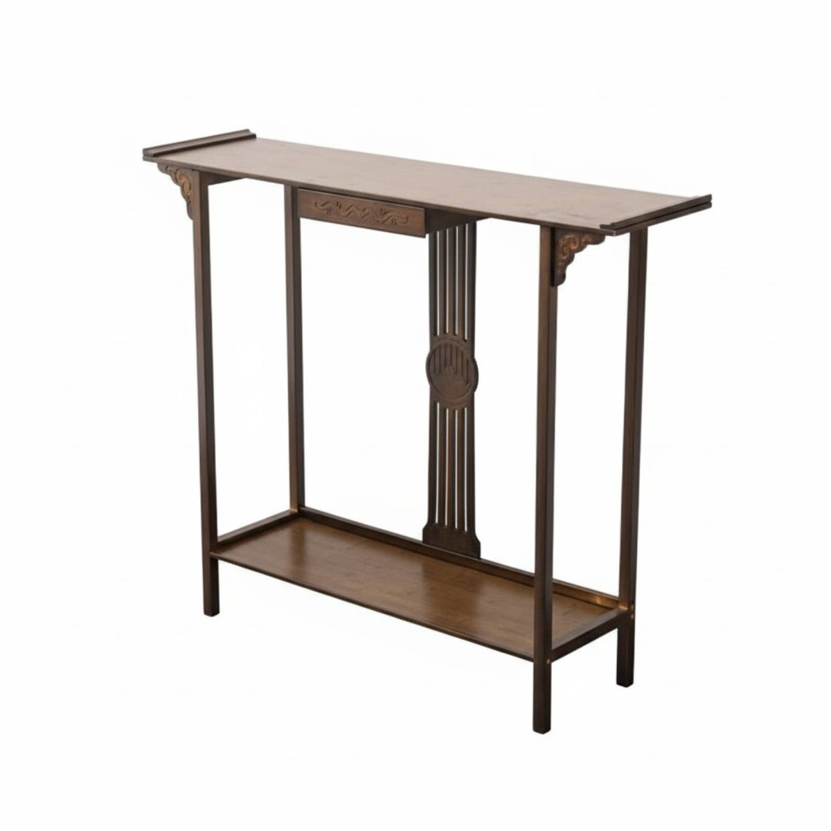 Narrow Altardesign Table Modern Chinese Aesthetic Home Furnishing Meditative-Inspired Slim Shape for Foyer, Living Room