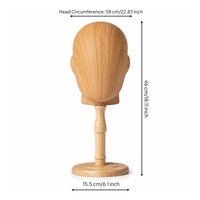 Wooden Mannequin Head Sturdy Male Mannequin Head Minimalist for Retail Stores