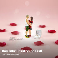 1:64 Scale Couple Figurine Anniversary Gift 1:64 Scale Person Figure Customizable Craft Miniature People Model for Couples, Collectors