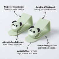 Closet and Cabinet Door Hanger Hook for Efficient Storage, Lightweight for Dorm Room Students, Thickened No-Drill Rack