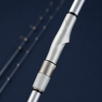 Telescopic Carbon Fiber Fishing Rod, Hard Action Sea Fishing Rod, Portable Fishing Pole for Rock Fishing, Silver/Black/Red