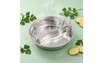 Stainless Steel Divided Steamers Tray Heat Resistant Perforated Steaming Basket Dishwasher Stainless Steel Steamer Plate